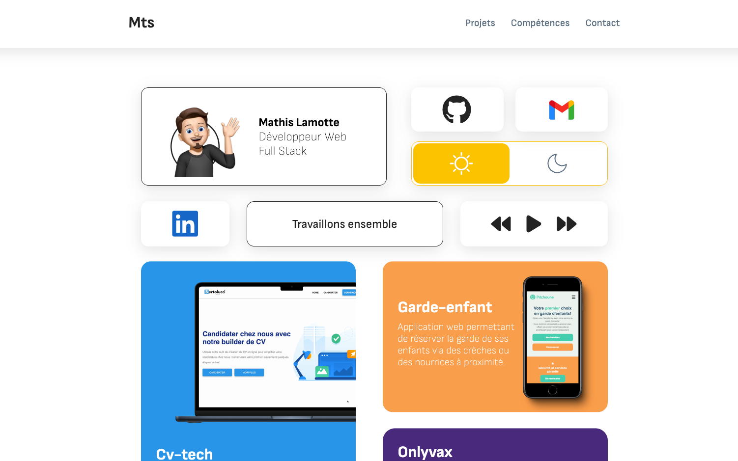 Ancien Portfolio personnel